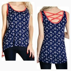 [Last 1!] CLOSET CLOSING Blue Tank Blouse Anchor